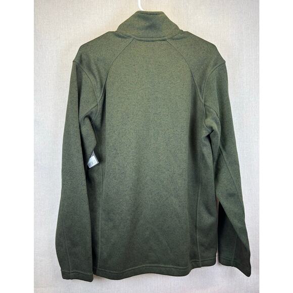 NWT Eddie Bauer Men's Medium quarter-zip Radiator fleece Basil Olive green - Picture 2 of 8